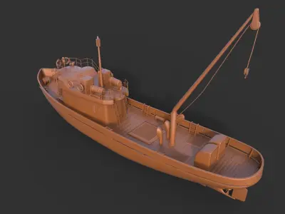 Ship Fishing mk2 3D print model