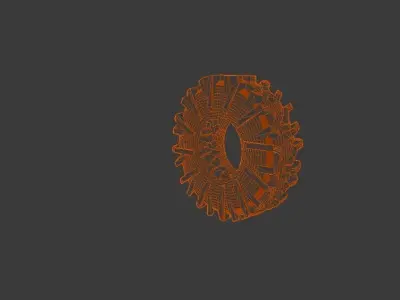Super ATV Terminator ATV tire Low-poly 3D model