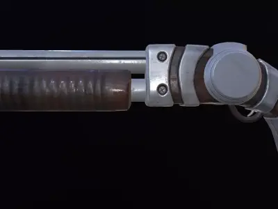 Futuristic Shotgun Low-poly 3D model