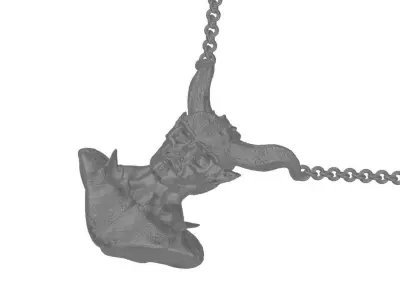 King Of Hell Sculpture Pendant 3D print model