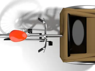 Rickshaw - front-driver 3D model