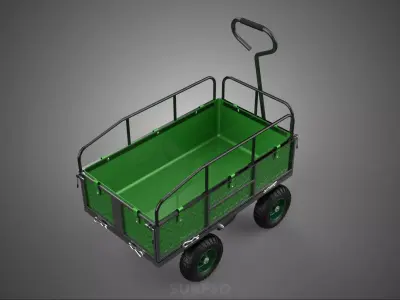 TARPS FENCE RAIL CAGE DECK MESH CLOTH POCKET CART TROLLEY WAGON 3D model