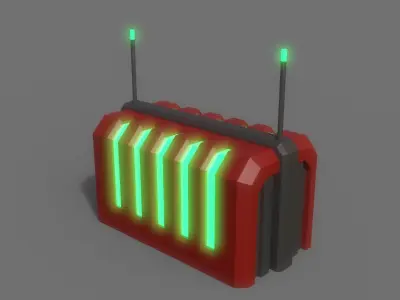 PBR Sci-Fi Building A15 Low-poly 3D model