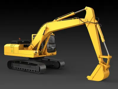 Excavator  RIGGED 3D model