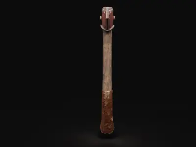 Medieval Axe Low-poly 3D model Low-poly 3D model