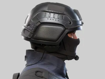 Modern US Soldier Low-poly 3D model buy