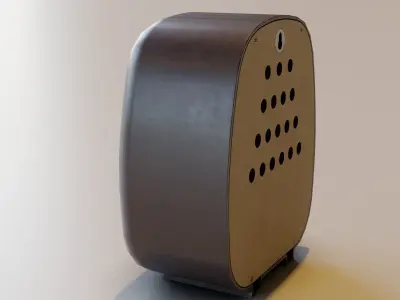 Old broadcast loudspeaker 0 25 GD III 6 from USSR Low-poly 3D model