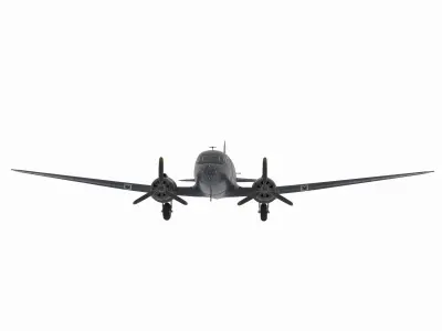 Aircraft04 airplane flying 3D model