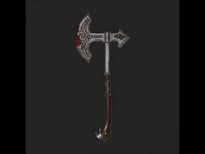 Game Ready 3D Axe Model  Low-Poly Textured Optimized Low-poly 3D model