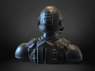 Gears of War Soldier Bust 3D print model