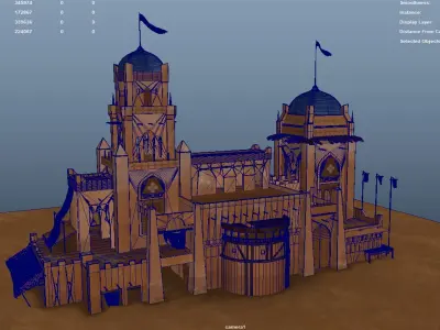 A delightful Castle built in the times of Medieval 3D model