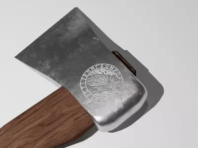 Axe Low Poly 3D Model Pbr-4k Low-poly 3D model