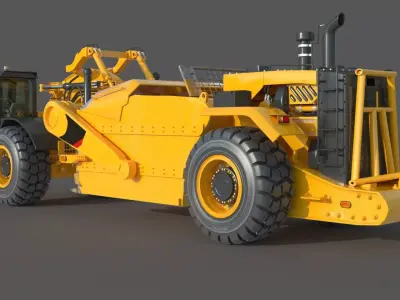 Wheel Tractor Scraper 637K 3D model