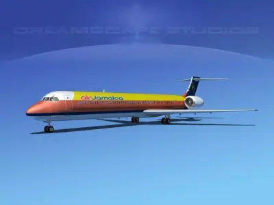 McDonnell Douglas MD80 Air Jamaica 3D model