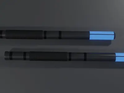 Sci-Fi Dividable Bo Staff 3D model