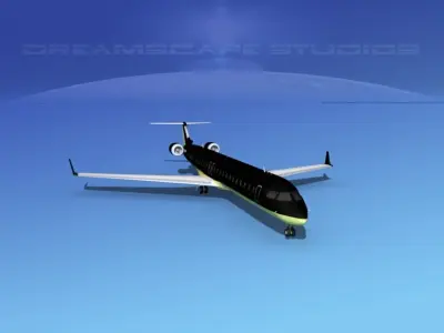 Bombardier CRJ1000 Corporate 2 3D model