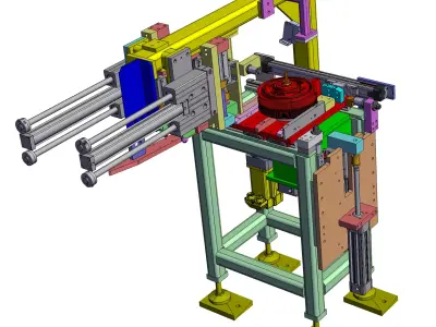 Automotive wheel rim processing machine 3D model