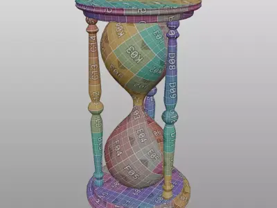 Hourglass Low-poly 3D model shop
