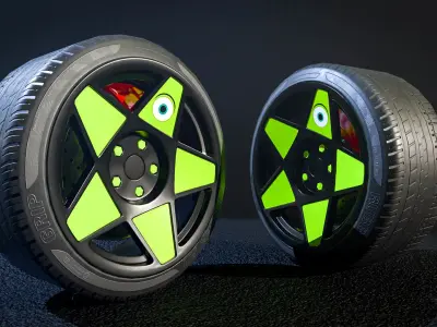 Advan wheel - pbr low poly model Low-poly 3D model