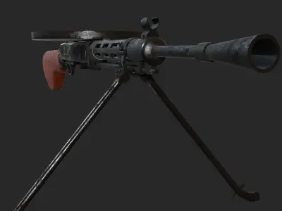 DP-28 Machine Gun 3D model