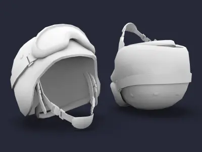 Helmet Low-poly 3D model shop