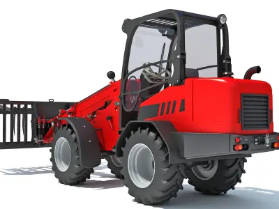 Telehandler forklift 3D model from CGTrader