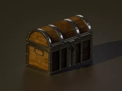 Chest Low-poly 3D model buy