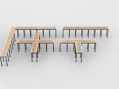 Sidewalk System 03 3D model