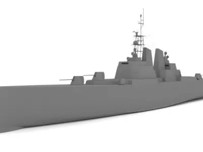 Battleship Simplified 3D model