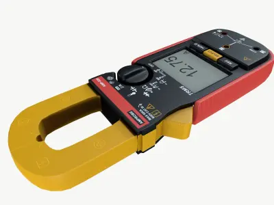 Meter clamp Low-poly 3D model