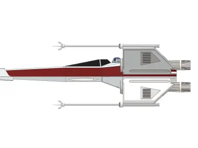 Starwars X-WING scale 1 in 87  3D print model