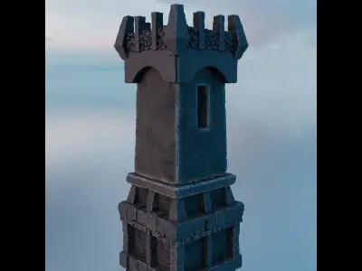 Medieval Castle Structure - Tower B 3D model