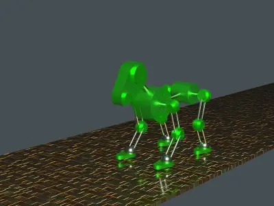 robot-dog animation Low-poly 3D model