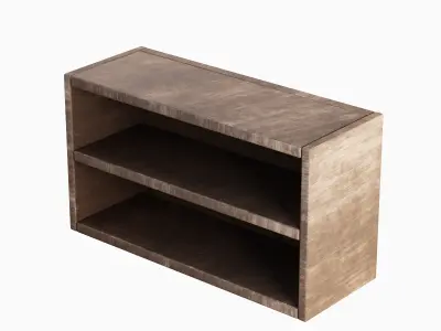 Simple Wooden Bookshelf 05  Low-poly 3D model