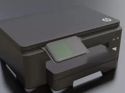Hp photocopy machine  Low-poly 3D model