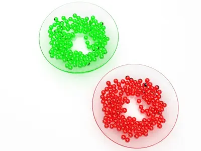 Red and Green Caviars 3D model