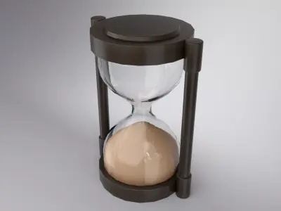 Hourglass with sand in it Low-poly 3D model