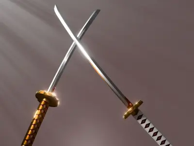 Katana  Low-poly 3D model