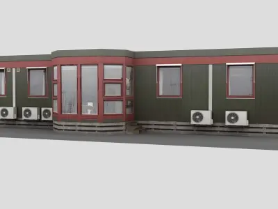 Realistic European City Block Building 34 Low-poly 3D model