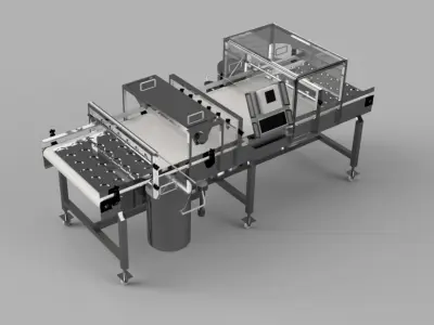 Industrial Conveyor Belt 3D model