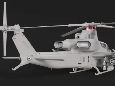Bell AH-1Z Viper Attack Helicopter Model only 3D model