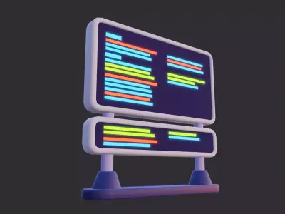 Low Poly Digital Billboard 3D model order