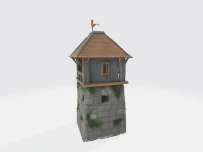 archer tower Low-poly 3D model