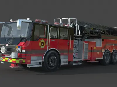 Brighton Fire Aerial pierce 3D model