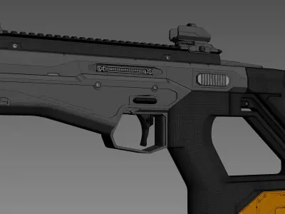 Alpine gun 3D model