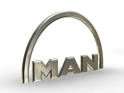 man logo 3D model by 3dlogoman