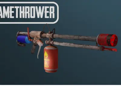Flamethrower 3D model purchase