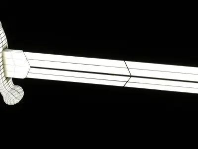 Dagger sword Low-poly 3D model 18