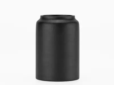 DECO VASE Tall Black Frost Free 3D model