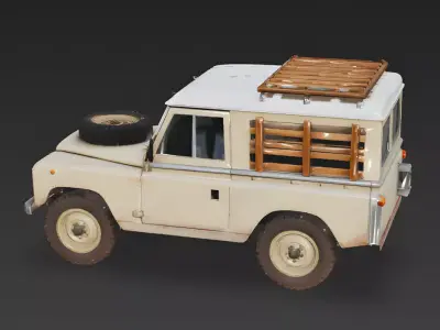 Vintage Safari SUV 3D Model Low-poly 3D model